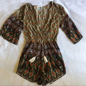 Bohemian print romper